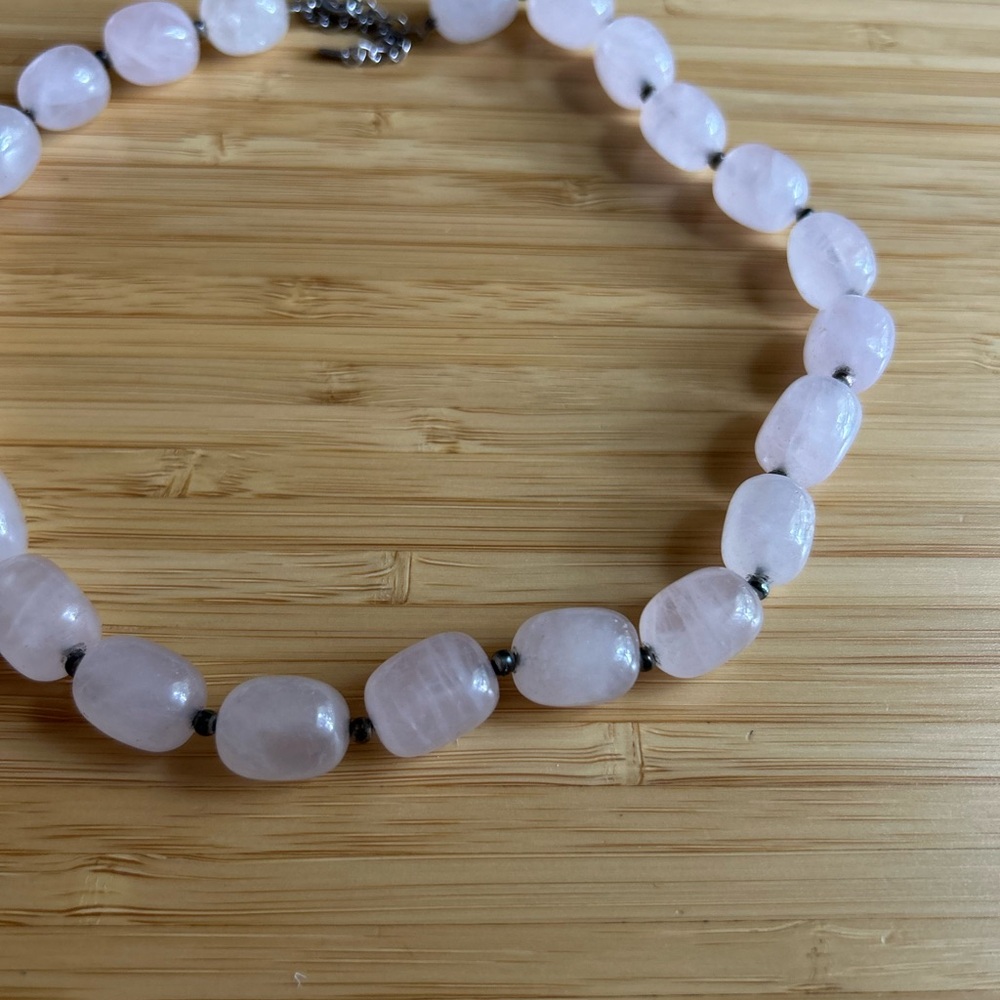Pink Beaded Necklace | choker | baby pink